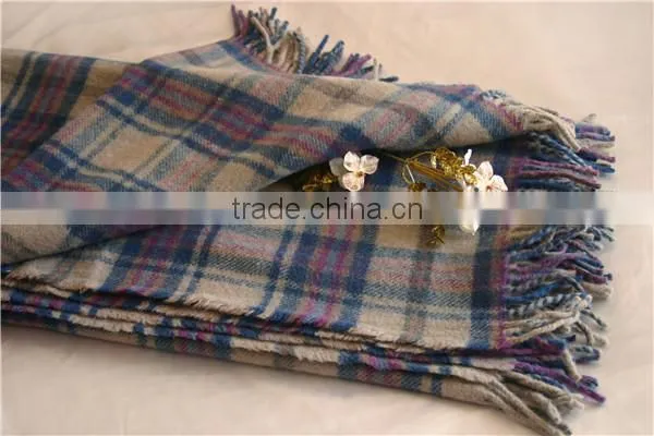 100% Wool Plaid Blanket photo-6