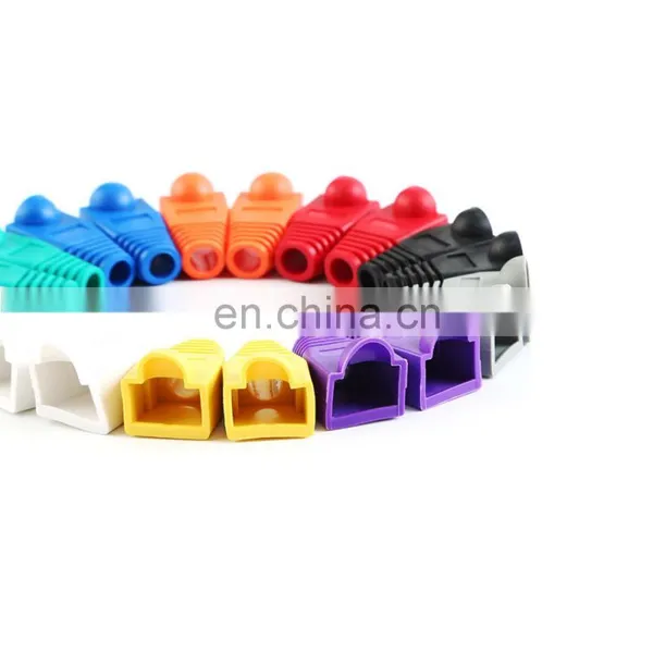 Multiple Colour Network Cat5E Cat6 Cat7 Cable Sheath Rj45 Connector Rubber Boots photo-4