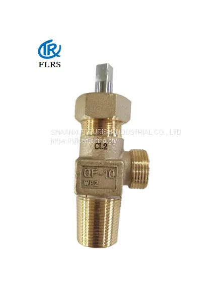 Needle Type Chlorine Cylinder Valve QF-10 / Brass Valve With 316L Stem