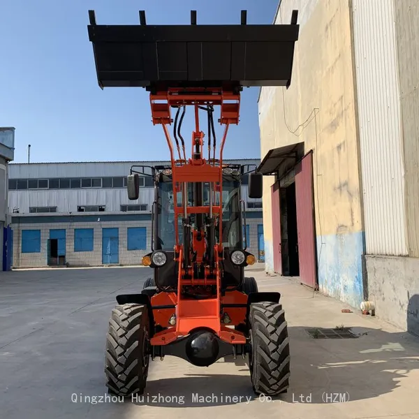 HZM812 Loader 1.2ton Mini Wheel Retractable Telescopic Loader With Optional Attachments Price photo-3