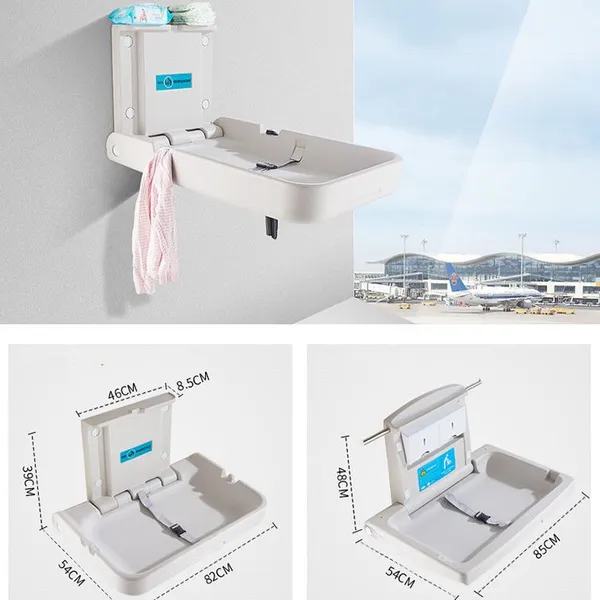 Third Public Restroom Baby Changing Table Bed, Foldable Crib, Maternal and Infant Room Baby Care Station, Safety Seat photo-5