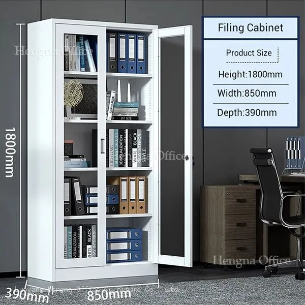 Modern Office Filing Cabinet 850mm Width | Document Storage Cabinet With Lockable Doors | for Legal Offices