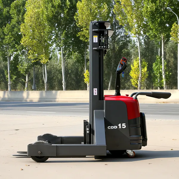 Low Maintenance 1.5ton 2ton Semi Electric Stacker Hand Push Electric Lift Pallet Stacker for Sale