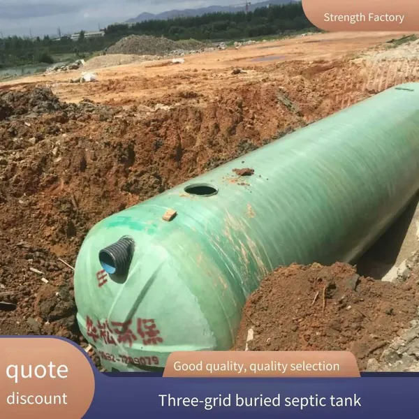 Factory Area Supporting Finished Frp Septic Tanks, Three - Compartment Prefabricated, Buried Domestic Sewage Collection Tanks photo-5