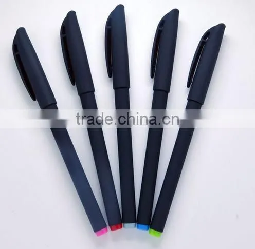 Black Business Bullet Gel Ink Pen With Frosted Penholder and Customized Logo Supplier's Choice photo-2