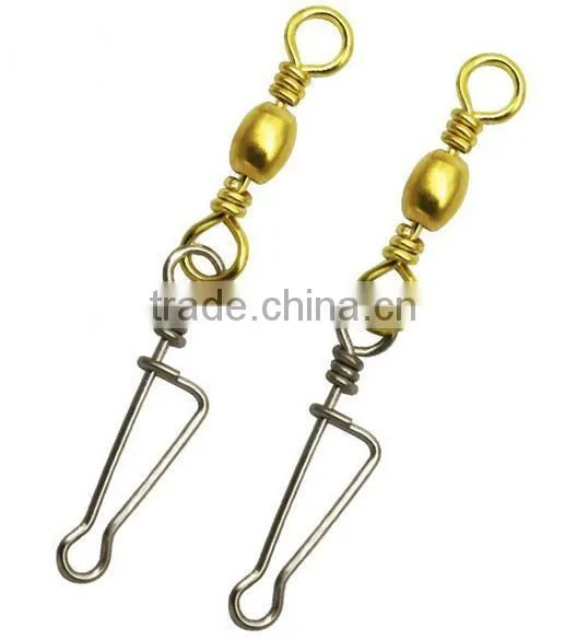 Wholesale Fishing Lure Hook Snap Fishing Brass Barrel Swivel With Italian Snap