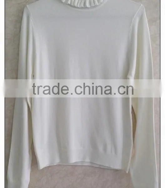 Comfortable Knitting Wear Long Sleeve Pure Color Sweater for Women