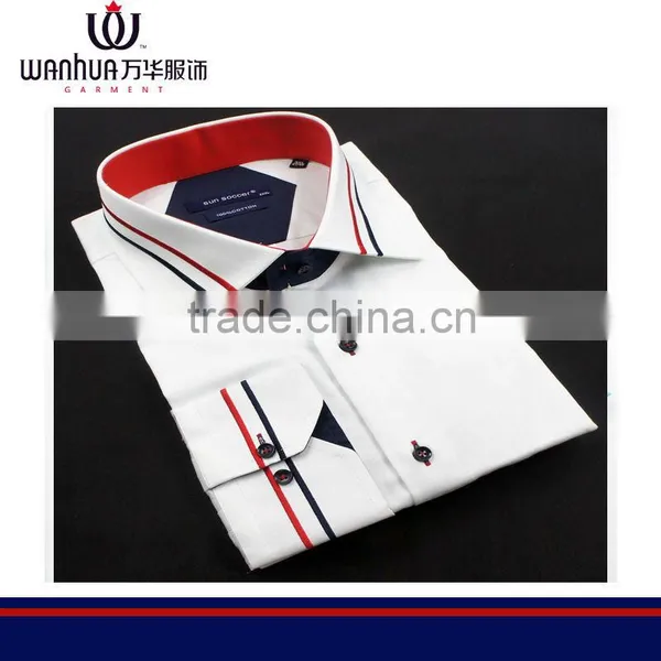 New Men's Contrast Color Shirt Cotton Shirt