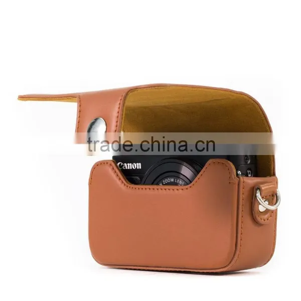 Top Grade New Custom Protective Leather Brown Camera Case photo-2