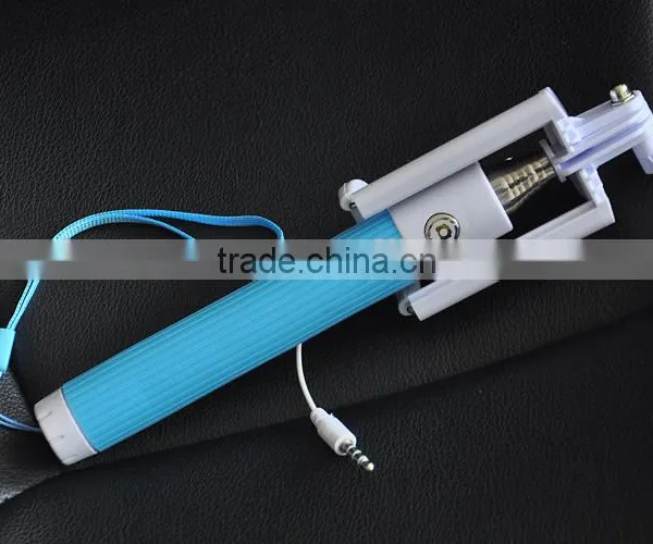 Foldable ,Portable Popular Selfie Stick With Cables for Cell Phone photo-5