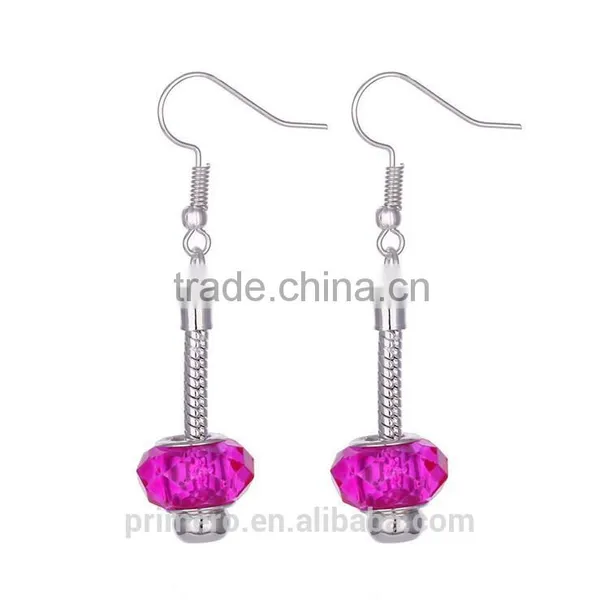 New Arrival Crystal Ball Spiral Dangle Earrings For Girl photo-5