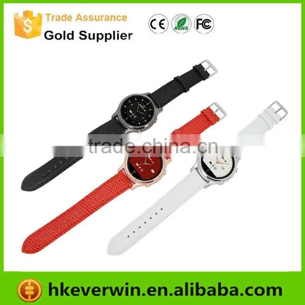 New 1.22" Metal & Leather 240X240 Pixel G+G High Sensitive Capacitive Round Touch Screen Bluetooth 4.0 Smart Watch S360 photo-3
