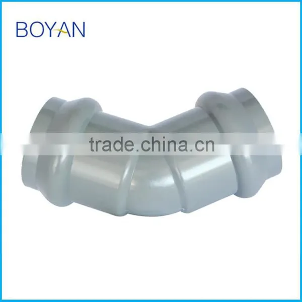 Chinese Manufacturer Plastic Pipe Fitting ZheJiang Pvc Grey Two Faucet 22.5 Degree Elbow photo-2