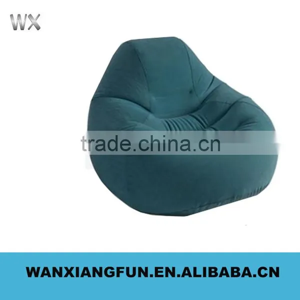 Blue Flocked Inflatable Sofa, Inflatable Chair, Inflatable Air Sofa photo-5