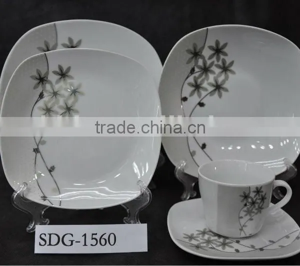 20pcs Square Shape Porcelain Dinner Set/dishware