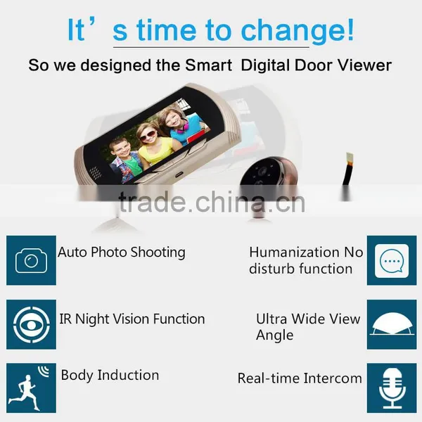 Danmini 4.3" Electronic Digital Peephole/Doorbell/Door Viewer Door Camera Quality Choice photo-4
