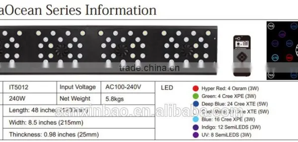 Adjustable Bracket for Height and Length EverGrow IT5012 Led Aquarium Light photo-2