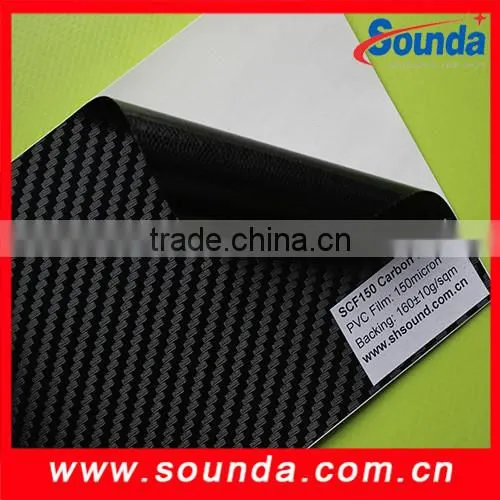 Bubble Free Carbon Fiber Self Adhesive Trendy Chrome Vinyl Roll Sheet photo-2