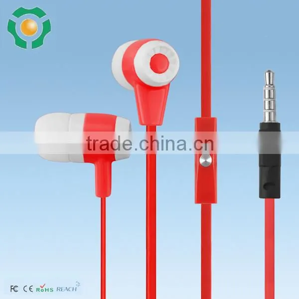 Flat Cable Earphone Manufacturer/supplier/exporter, Stereo Earbuds With Mic for Mobile Phones photo-5