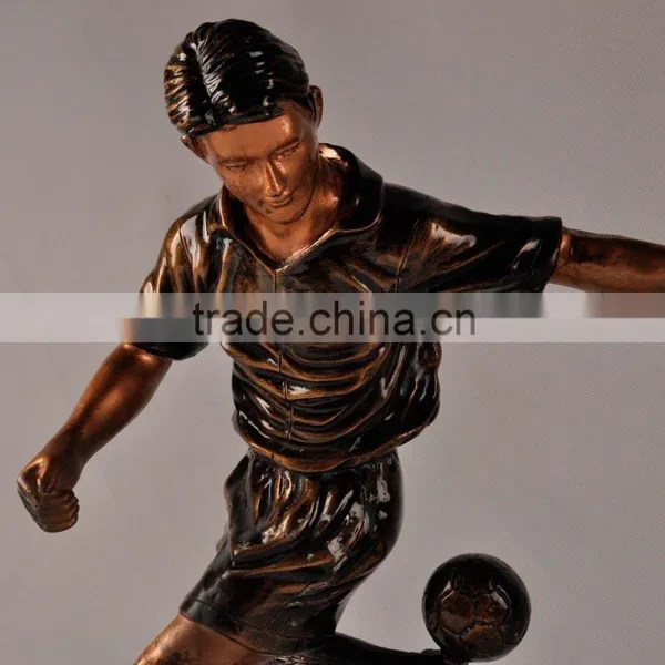 Man Playing Football Sports Resin Figure