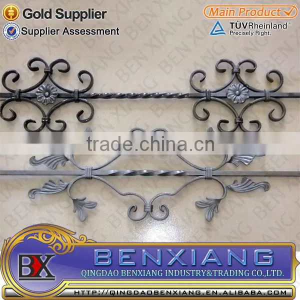 Iron Main Gate Decorative Wrought Iron Picket Steel Bar Fence Railing photo-4