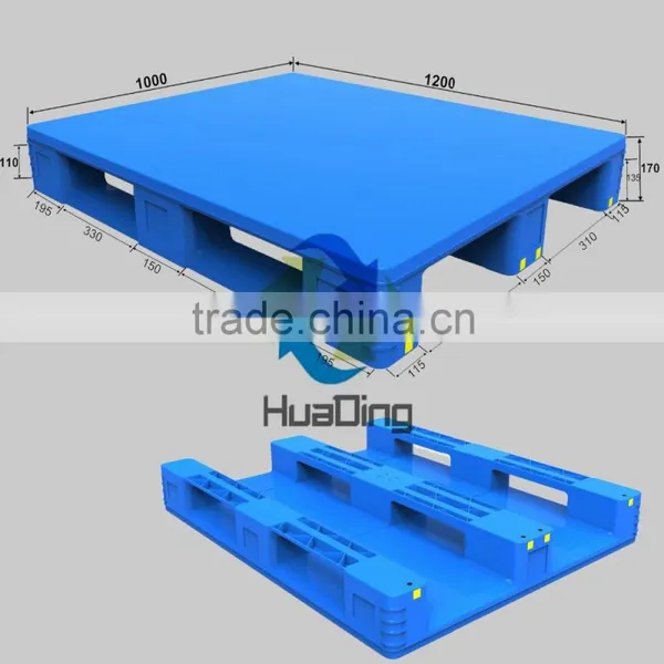 High Quality Single Face Plastic Pallet in 100% Virgin New HDPE Material 1200*1000 Supplier's Choice
