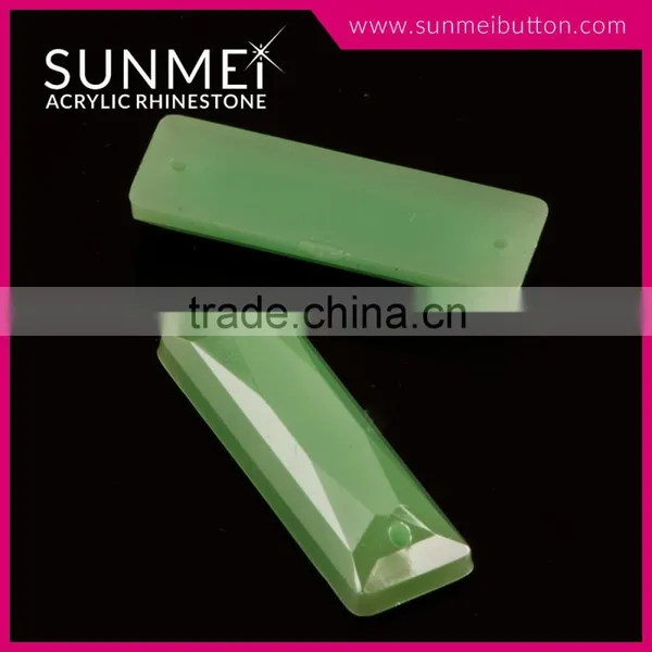 Factory Direct Sew on Flat Back Jade Rhinestone photo-2