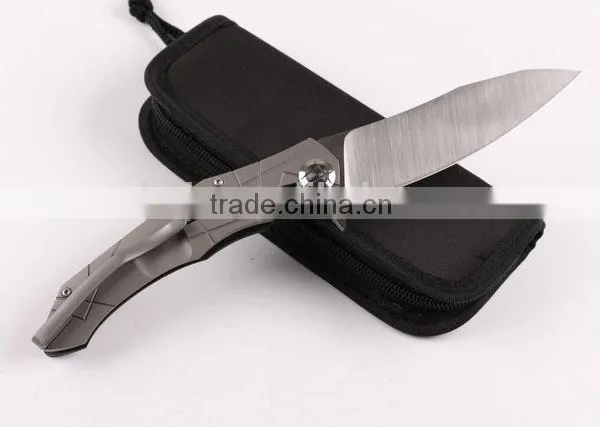 OEM S35V Handmade Military Hunting Knife Wth TC4 Titanium Alloy Handle photo-4