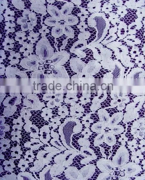 Snow White Bridal Lace Cotton Cord Lace Fabric