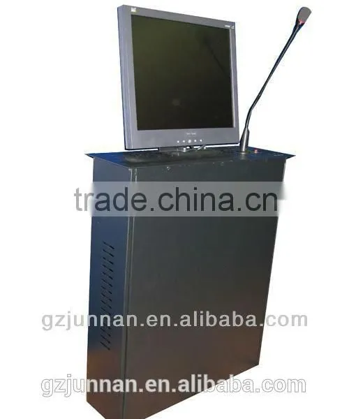 widely used popup lcd lifter with microphone for morden conference room