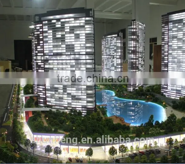 3d rendering design for construction villa scale building models