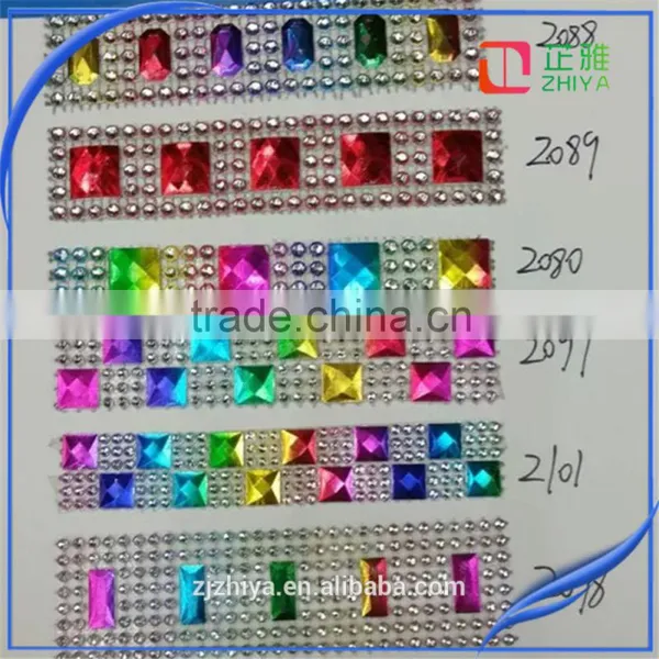 Checp Price New Design 24row Plastic Rhinestone Mesh photo-2