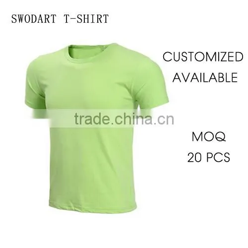 2016 Customized Design Neon Green Color Sports Shirt Wholesale T-shirts Low MOQ t Shirts Sports Shirt Fashion Style T-shirt