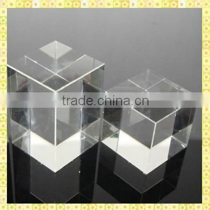 Personalized Laser Etched Blank Crystal Cube For Business Crystal Gifts
