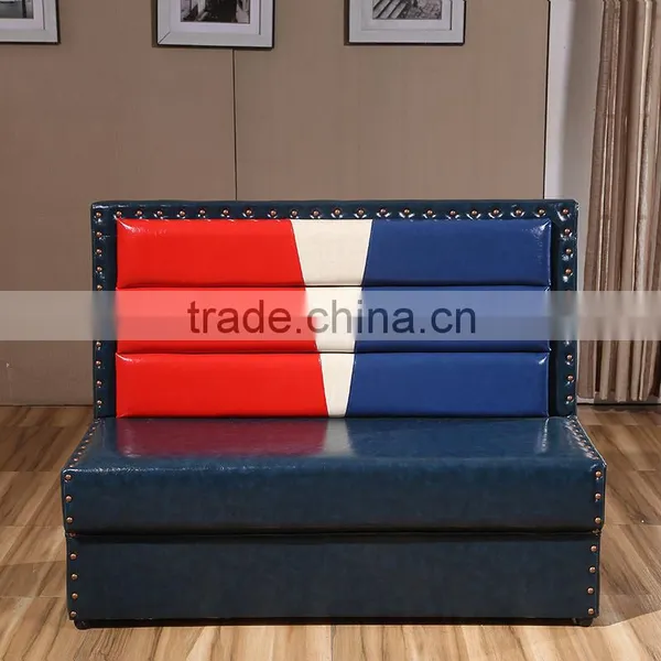 Custom Made English Style Leather Booth Sofa Seat Furnuture Used for Restaurant Cafe Furniture photo-2