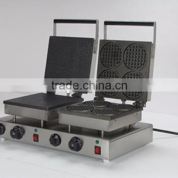 Double Head 220v Commercial Electric Rectangle Cone Waffle Baker _round Waffle Maker photo-4