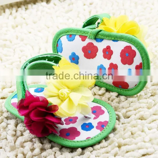 Wholesale China Kids Shoes Baby Girl Summer Shoes Baby Shoes Colors Flower Sandals photo-3