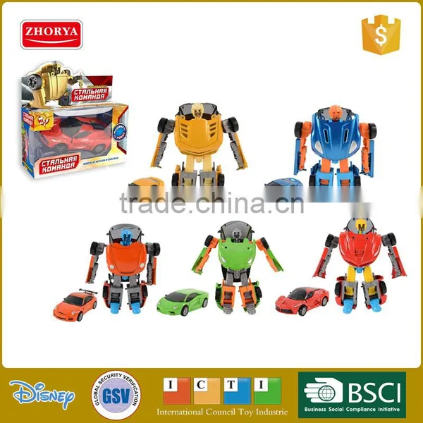 Zhorya Cool Metal Plastic Robot Deformation to Car