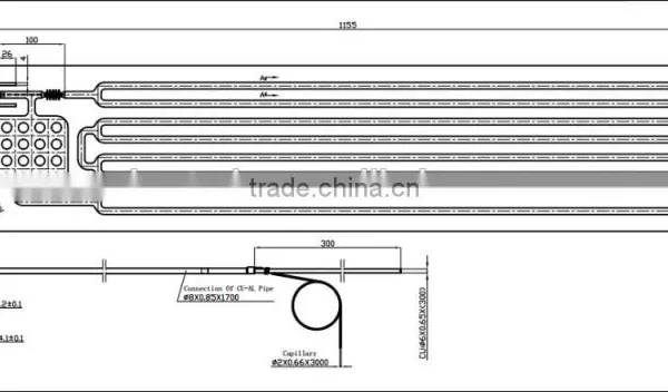 1155*250MM Refrigerator Aluminum Plate Evaporator photo-6