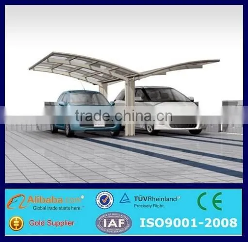Low Cost Good Transparency Prefabricated PVC Car Shed/carport photo-2
