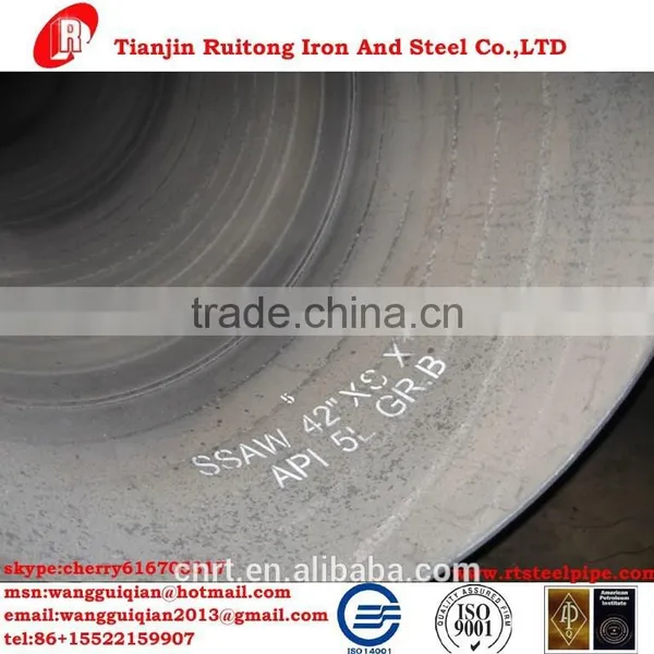 Large Diameter API 5L X70 PSL2 LSAW Steel Pipe 406mmx15.88mm photo-3