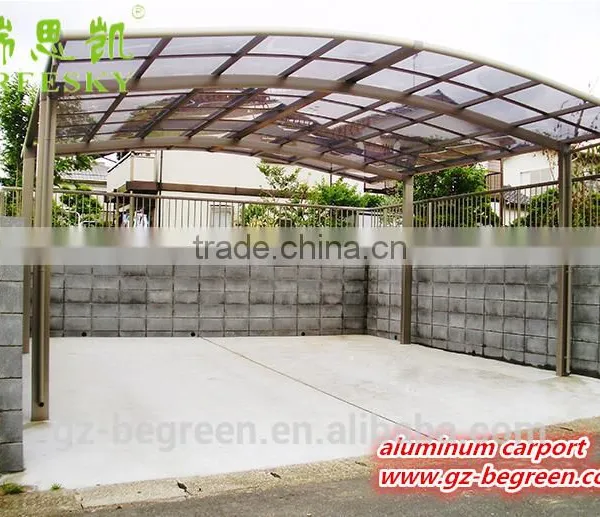 White Metal Frame 2 Car Garage With Polycarbonate Sheet photo-4