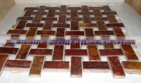 UNIQUE DESIGNS CUSTOM MADE MULTI RED ONYX MOSAIC TILES COLLECTIONS photo-5