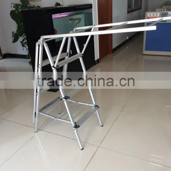 Vivinature Aluminum Multipurpose Clothe Rack With 3 Steps Ladder photo-3