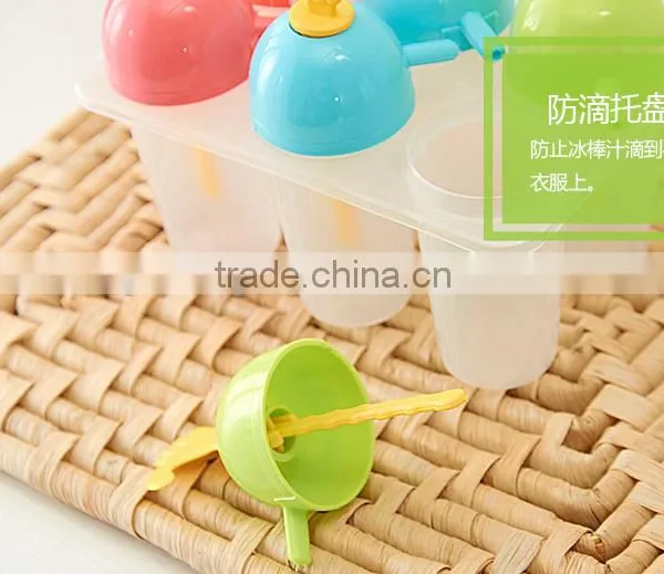 FRUIT Shape Kitchen FrozenIce Pudding Pops DIY Mold 6 Compartments photo-2