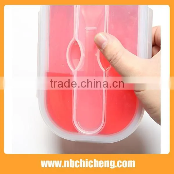 Kitchenware Set Silicone Fast Food Box, Collapsible Bento Lunch Box, Silicone Folding Box photo-3
