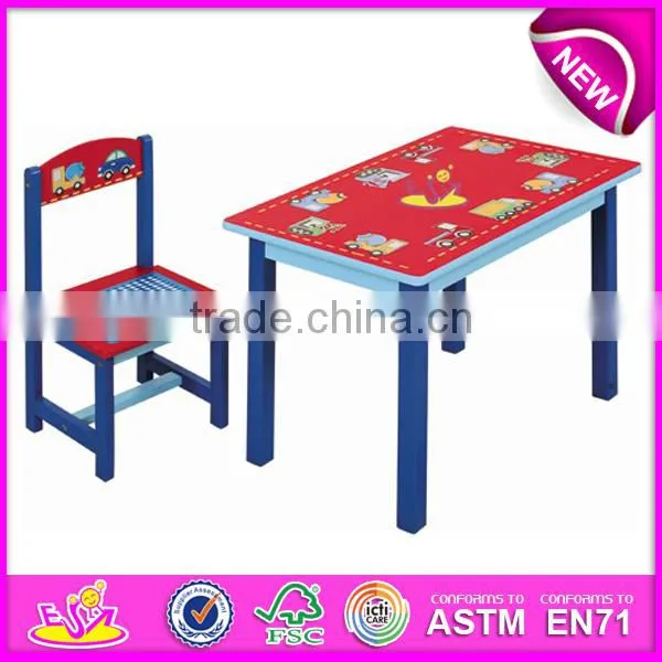 2015 New Design Cheap Home Work Table Study Table,Cheap Wooden Toy Table for Children,High Quality Wooden Study Table W08G023 photo-6