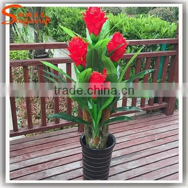 High 130 CM Mini Artificial Plant Bonsai Fake Yellow and Red Flower Wholesale photo-6