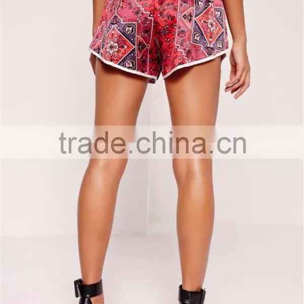 Custom Design Floral Print Hot Shorts Sports Waistband Printed Runner Shorts Multi photo-5