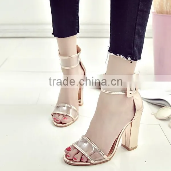 Zm50081b Hot Sell High Heel Ladies Sandals Plus Size Ladies Shoes